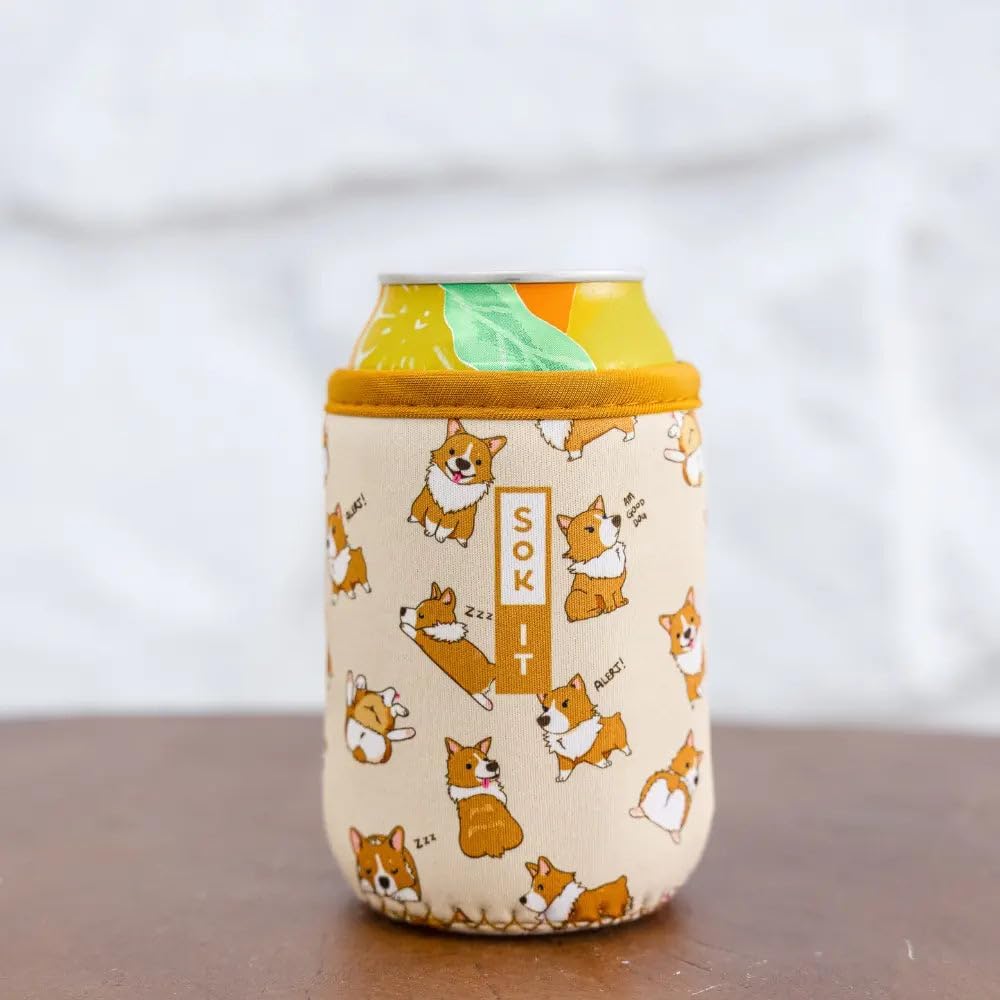 CanSok Sleeve for Beer & Soda Insulated Neoprene Cover (Ocean Oasis, 12oz Can Sleeve) - Colors A