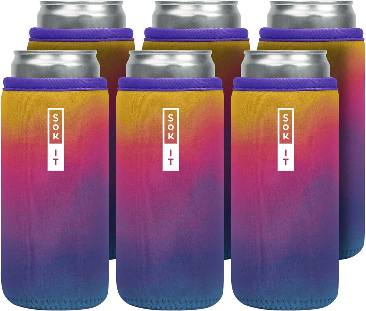 CanSok Sleeve for Beer & Soda Insulated Neoprene Cover (Ocean Oasis, 12oz Can Sleeve) - Colors A