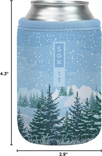 CanSok Sleeve for Beer & Soda Insulated Neoprene Cover (Ocean Oasis, 12oz Can Sleeve) - Colors A