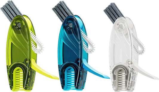 3 in 1 Cup Lid Gap Cleaning Brush Set, 2PCS Multifunctional Bottle Cleaning Brush for Bottle Gaps Bottle Cleaner Home Kitchen Cleaning Tools, 3 Colors