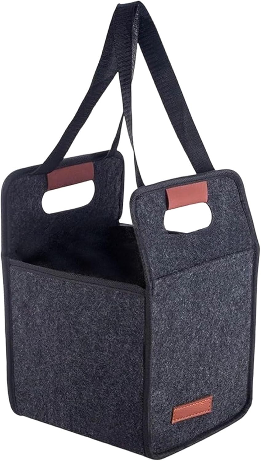 Foldable Drink Carrier Tote Bag with Leak Resistant Compartments, Multi Cup Beverage Organizer with Handle, Insulated Divider for Coffee, Takeout, Car Travel, Picnic, Grocery Transport (2 Cups)