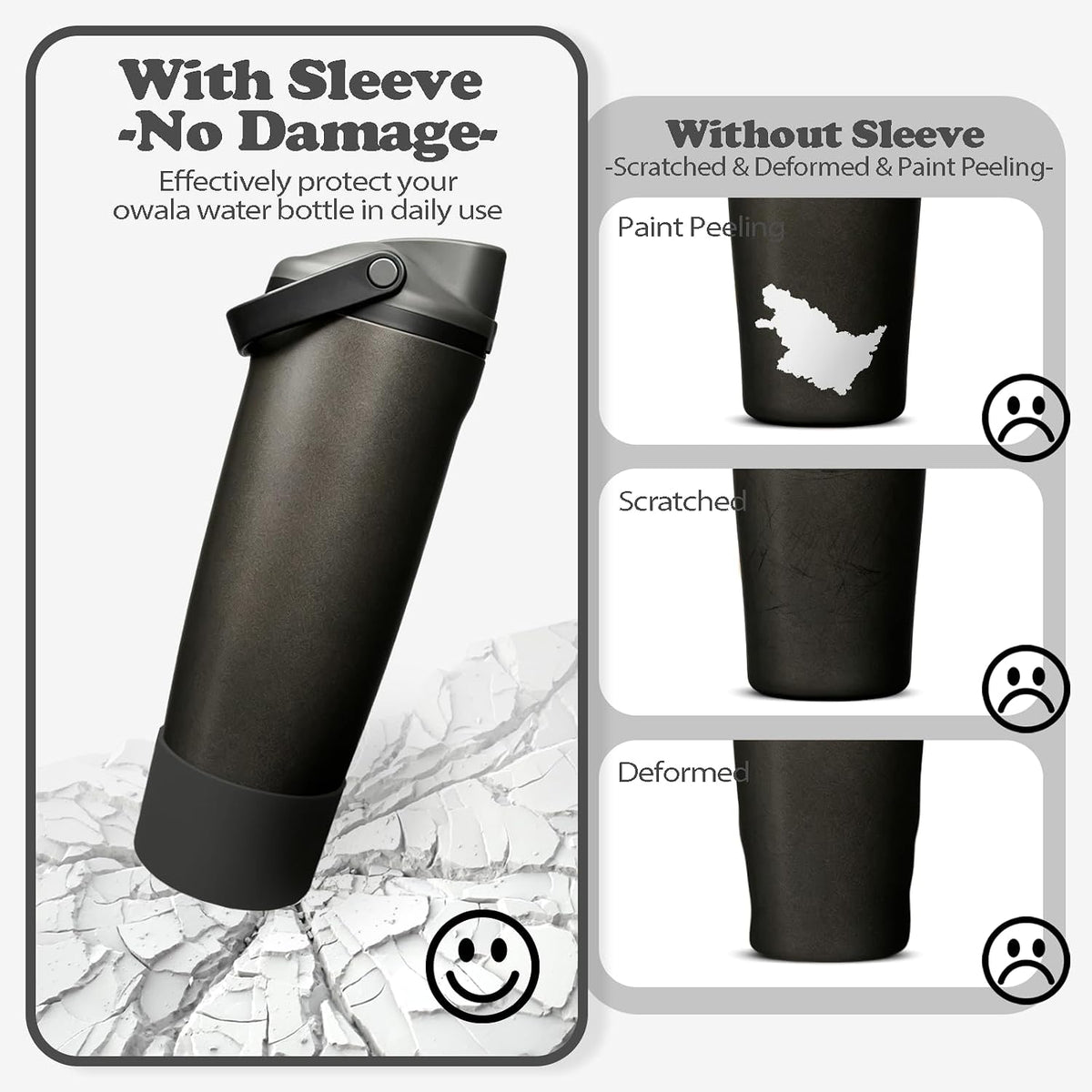 2PCS Silicone Boots for Owala 30oz & 40oz FreeSip Sway Bottles & Tumblers – Non-Slip, Scratch-Resistant, Stability Enhancer for Owala Accessories (Eucalyptus Green) - Colors B