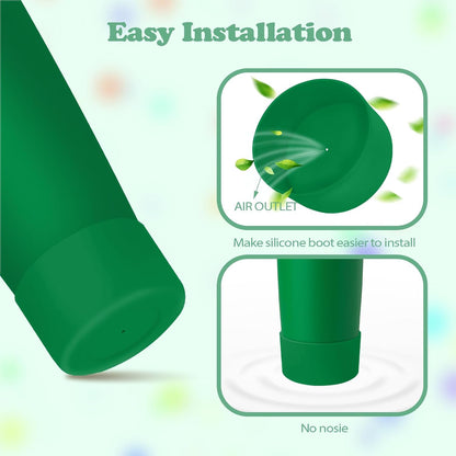 2PCS Silicone Boots for Owala 30oz & 40oz FreeSip Sway Bottles & Tumblers – Non-Slip, Scratch-Resistant, Stability Enhancer for Owala Accessories (Eucalyptus Green) - Colors B
