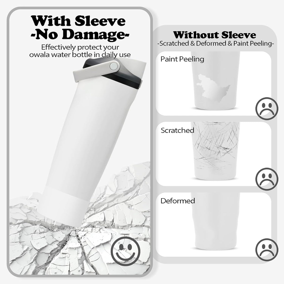 2PCS Silicone Boots for Owala 30oz & 40oz FreeSip Sway Bottles & Tumblers – Non-Slip, Scratch-Resistant, Stability Enhancer for Owala Accessories (Eucalyptus Green) - Colors B
