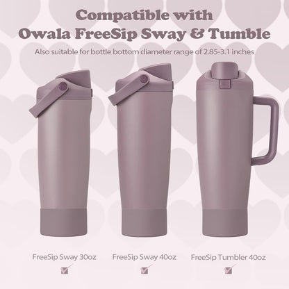 2PCS Silicone Boots for Owala 30oz & 40oz FreeSip Sway Bottles & Tumblers – Non-Slip, Scratch-Resistant, Stability Enhancer for Owala Accessories (Eucalyptus Green) - Colors B
