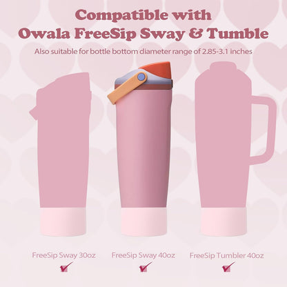 2PCS Silicone Boots for Owala 30oz & 40oz FreeSip Sway Bottles & Tumblers – Non-Slip, Scratch-Resistant, Stability Enhancer for Owala Accessories (Eucalyptus Green) - Colors B
