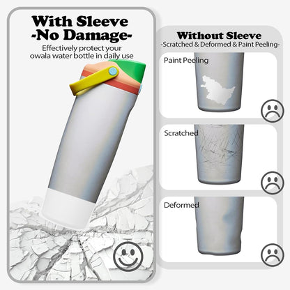 2PCS Silicone Boots for Owala 30oz & 40oz FreeSip Sway Bottles & Tumblers – Non-Slip, Scratch-Resistant, Stability Enhancer for Owala Accessories (Eucalyptus Green) - Colors B