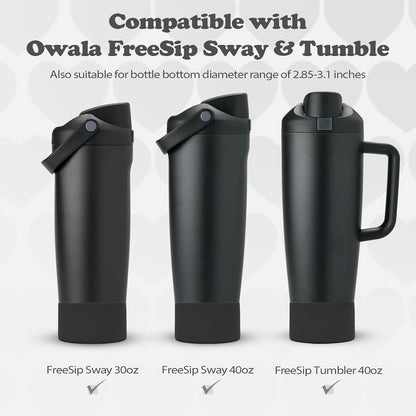 2PCS Silicone Boots for Owala 30oz & 40oz FreeSip Sway Bottles & Tumblers – Non-Slip, Scratch-Resistant, Stability Enhancer for Owala Accessories (Eucalyptus Green) - Colors B