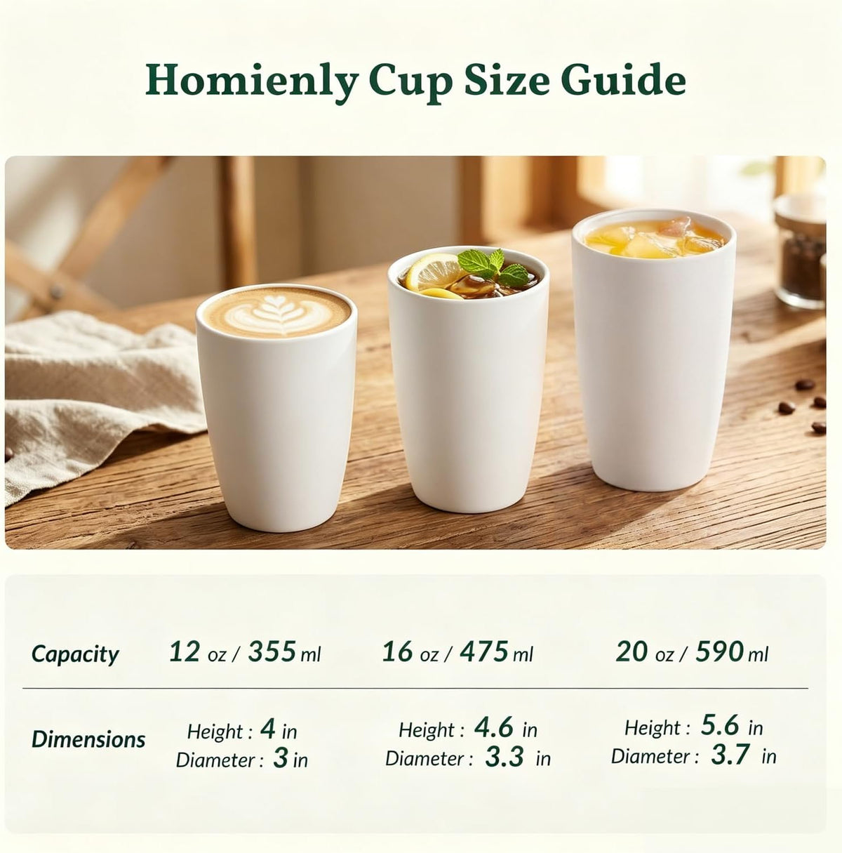 Wheat Straw Cups 12oz Unbreakable & Easy to Clean Cups Reusable Outdoor Drinking Cups for Travel,Camping,Picnic, Refrigerator and Dishwasher Safe Stackable Water Tumblers- White