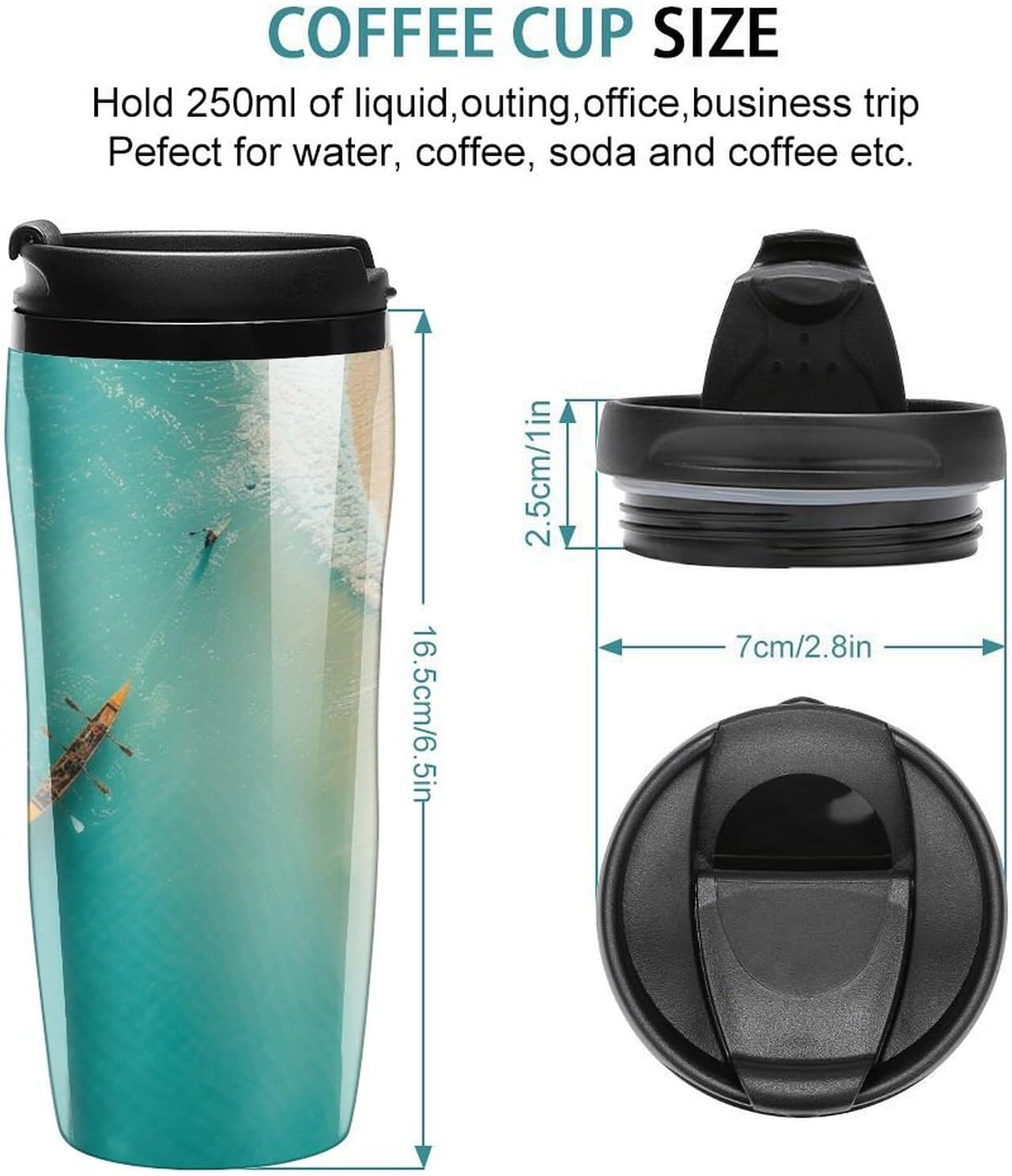 Clear Picture of A Wall with A Window with Flowers And A Bicycle Coffee Mug with Lid Flip Top Double Wall Plastic Coffee Cups Drinks Tumbler 350ml