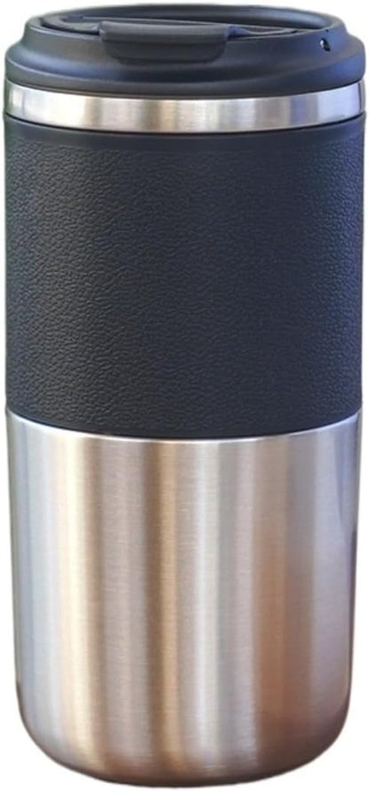 Insulated Travel Mug, Vacuum Double Wall Stainless Steel Coffee Cup with Wide Mouth and Leak Proof Lid, Stainless Steel Tumbler for Office Work Commute, 9.5oz (Green, Small)
