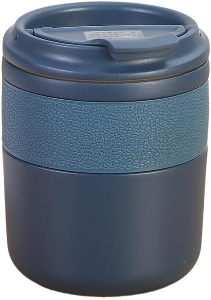 Insulated Travel Mug, Vacuum Double Wall Stainless Steel Coffee Cup with Wide Mouth and Leak Proof Lid, Stainless Steel Tumbler for Office Work Commute, 9.5oz (Green, Small)