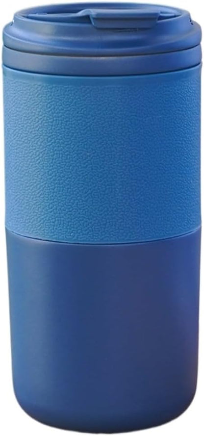 Insulated Travel Mug, Vacuum Double Wall Stainless Steel Coffee Cup with Wide Mouth and Leak Proof Lid, Stainless Steel Tumbler for Office Work Commute, 9.5oz (Green, Small)