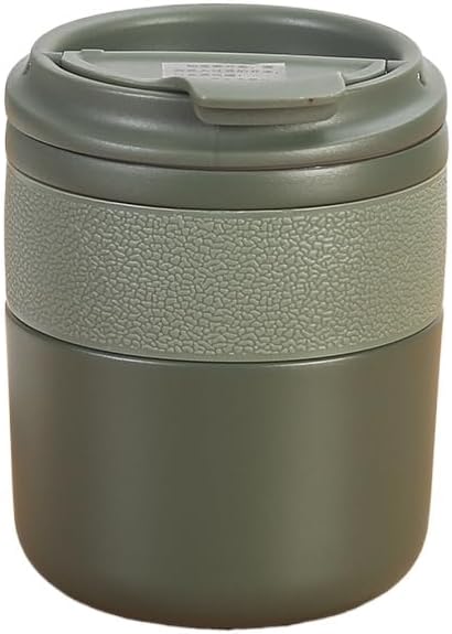Insulated Travel Mug, Vacuum Double Wall Stainless Steel Coffee Cup with Wide Mouth and Leak Proof Lid, Stainless Steel Tumbler for Office Work Commute, 9.5oz (Green, Small)