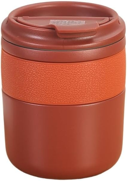 Insulated Travel Mug, Vacuum Double Wall Stainless Steel Coffee Cup with Wide Mouth and Leak Proof Lid, Stainless Steel Tumbler for Office Work Commute, 9.5oz (Green, Small)