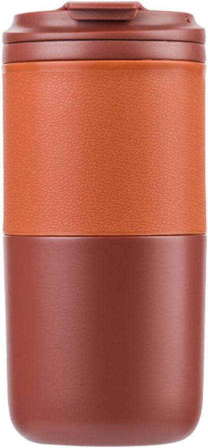 Insulated Travel Mug, Vacuum Double Wall Stainless Steel Coffee Cup with Wide Mouth and Leak Proof Lid, Stainless Steel Tumbler for Office Work Commute, 9.5oz (Green, Small)