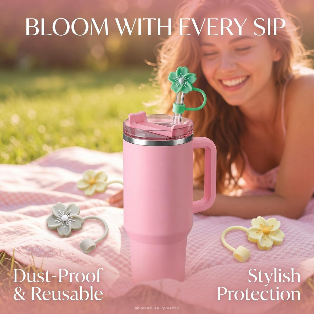 BTYHAOS Straw Covers, Dust Proof Straw Toppers Fit Stanley 30 40oz Tumbler