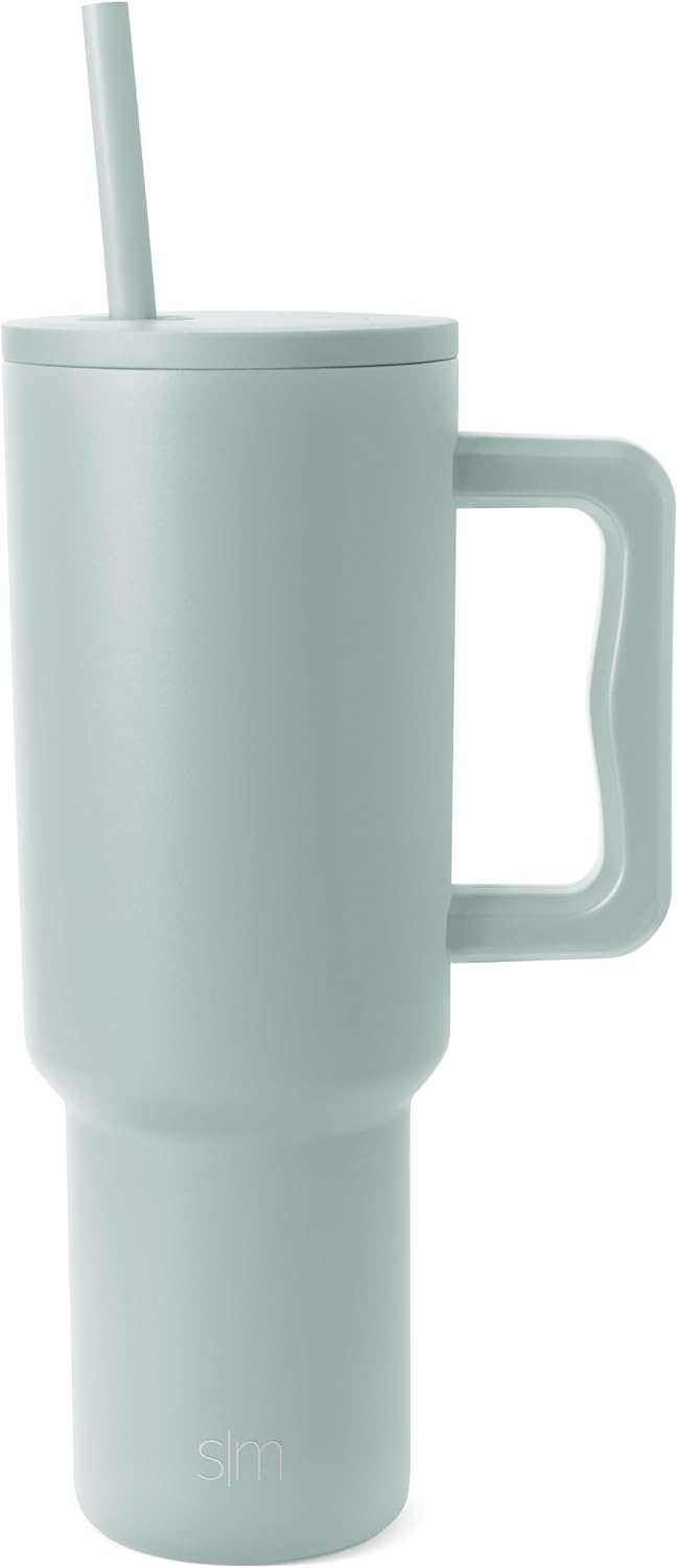Tumbler with Handle and Straw | 30oz | Tie Dye | Trek Tumbler, Travel Mug | Insulated Water Bottle, Cupholder Friendly, Stainless Steel Cup | Ocean Tide - Colors A