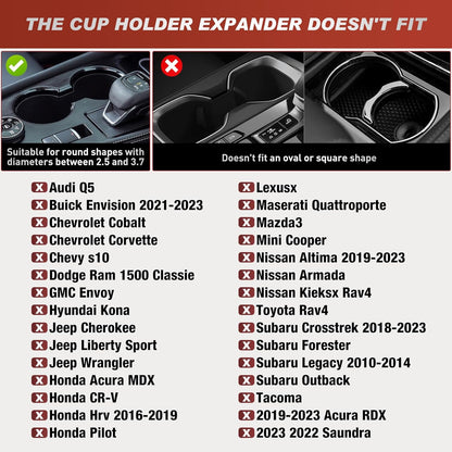 Cup Holder Expander for Car,Upgraded Car Cup Holder Expander Adapter with Offset Adjustable Base, Fit Most Large Bottles and Mugs-Yeti Ramblers 14/24/36/46oz, Hydro Flasks 32/40oz