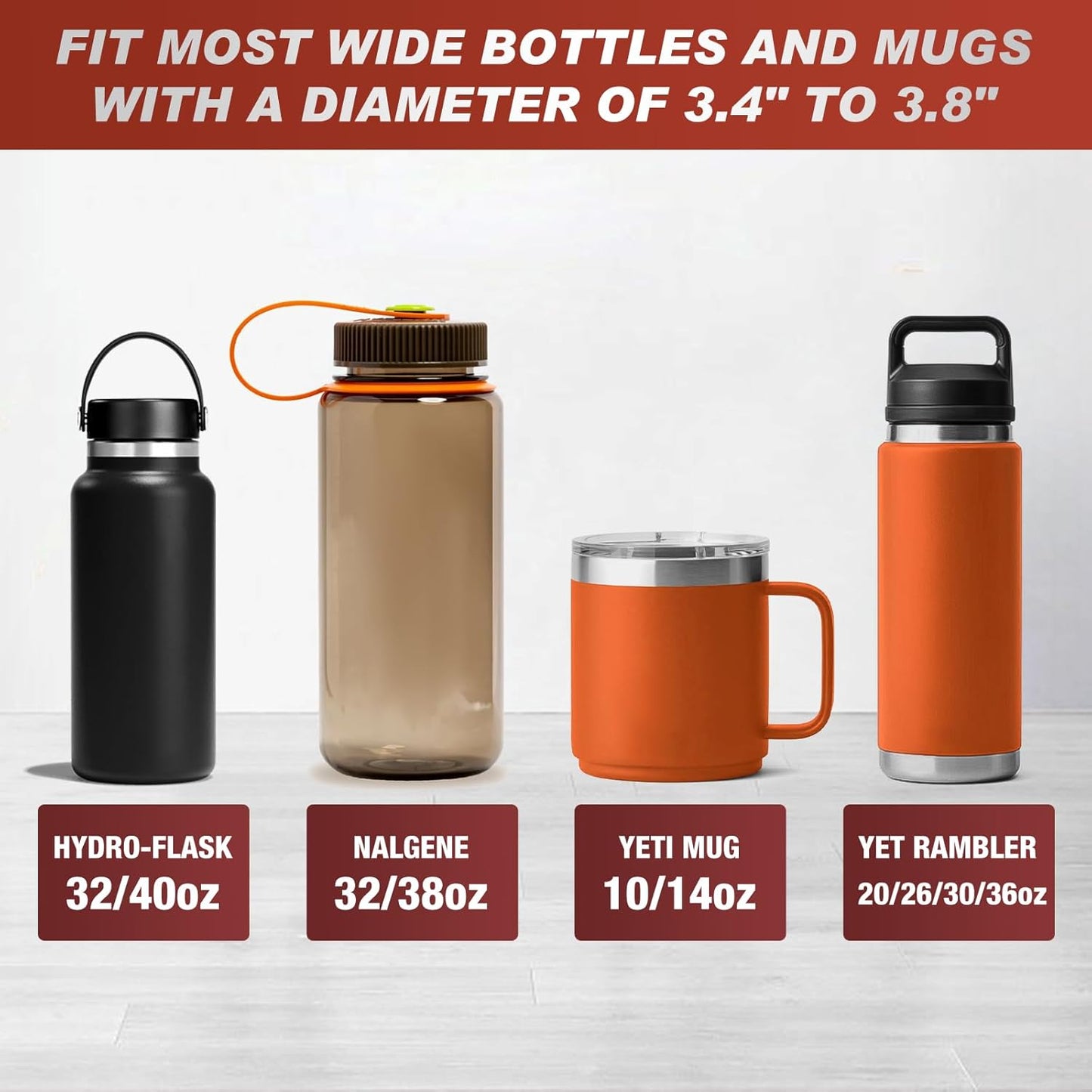 Cup Holder Expander for Car,Upgraded Car Cup Holder Expander Adapter with Offset Adjustable Base, Fit Most Large Bottles and Mugs-Yeti Ramblers 14/24/36/46oz, Hydro Flasks 32/40oz