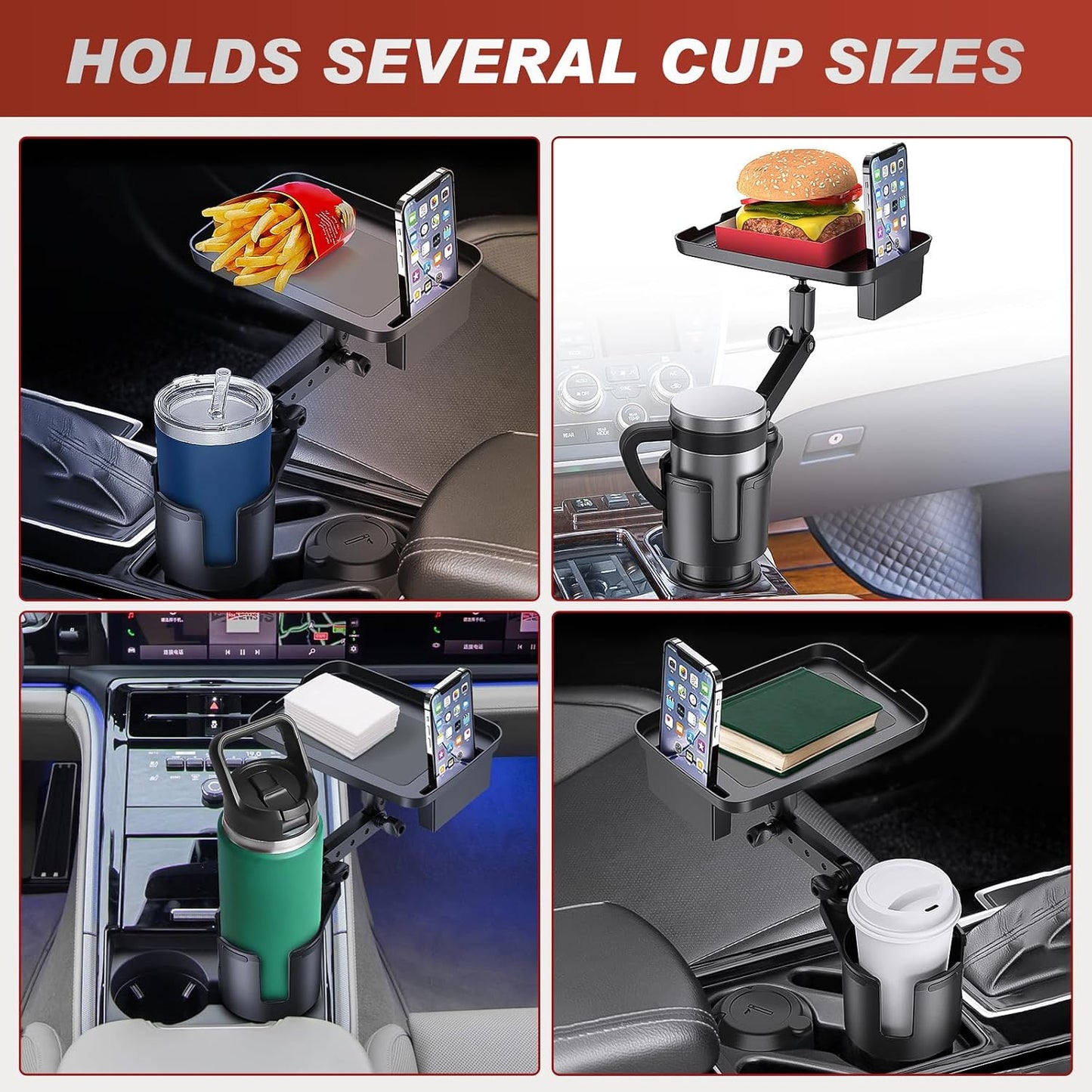 Cup Holder Expander for Car,Upgraded Car Cup Holder Expander Adapter with Offset Adjustable Base, Fit Most Large Bottles and Mugs-Yeti Ramblers 14/24/36/46oz, Hydro Flasks 32/40oz