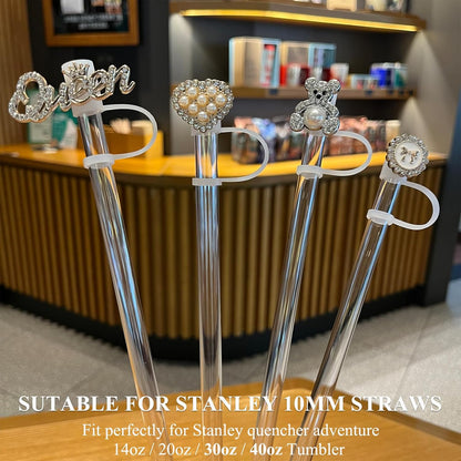 4 Pack Bling Rhinestone Straw Covers for Stanley Cup