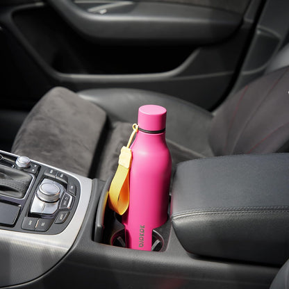 18oz Insulated Water Bottle, Stainless Steel Bottle with Carry Strap | Keep Cold & Hot Vacuum Insulation, Leak-Proof BPA-Free Design, Slim Bottle Fits Most Cup Holders for Gym, Office & Travel - Colors B