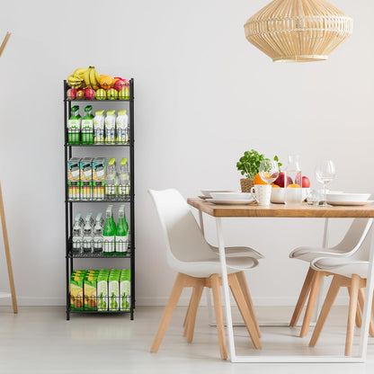 Water Bottle Holder Rack 3 Tier Soda Drink Organizer Vertical Metal Food Storage Shelf for Kitchen Countertop Pantry, Can Storage Organizer for Pantry