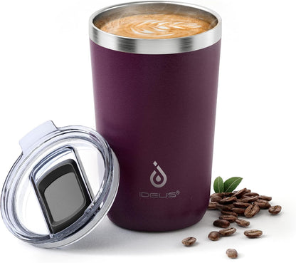 17 oz Travel Coffee Mug, Double Wall Vacuum Stainless Steel Insulated Coffee Tumbler With Lid, Splash-Proof & Cup Holder Friendly, Keeps Drinks Hot/Cold, Dishwasher Safe, Celadon