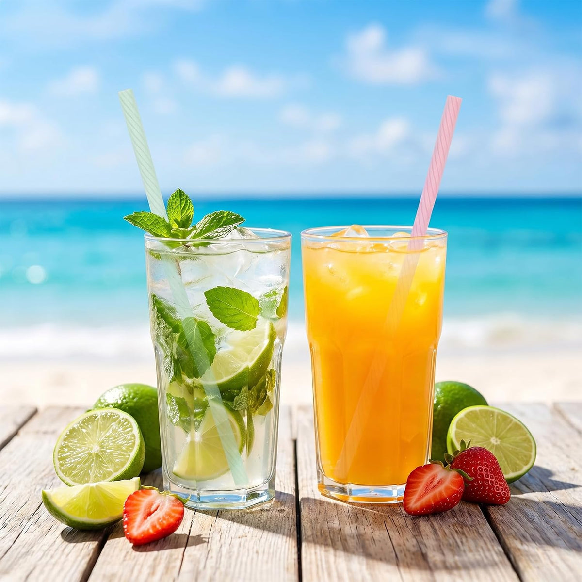 4 Set Portable Straw, Travel Straws Reusable with Case
