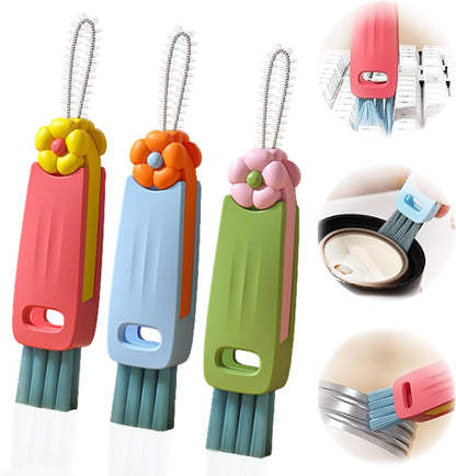 3 in 1 Cup Lid Gap Cleaning Brush Set, Bottle Cleaning Brush Multifunctional Bottle Cleaner Brush Home Kitchen Cleaning Tools