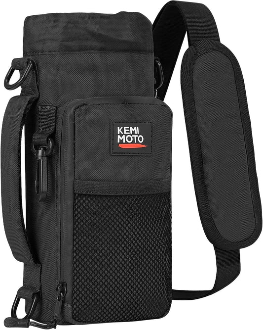 Water Bottle Holder Bag, Water Bottle Carrier with Adjustable Shoulder Strap, Water Bottle Pouch Holder for Hiking, Camping, Fishing, Compatible with YETI STANLEY SLM 32 oz, 40 oz, 64 oz