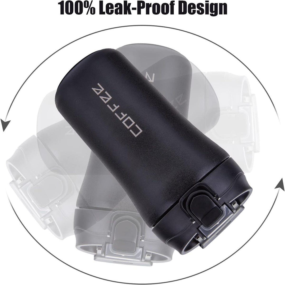 14 oz Travel Coffee Mug, 2 Pack Vacuum Insulated Stainless Steel Tumbler