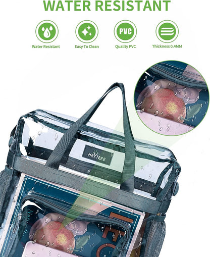 Clear Bag for Stadium Events, 12x5.5x12 Clear Tote Bag for Work