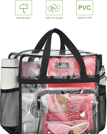 Clear Bag for Stadium Events, 12x5.5x12 Clear Tote Bag for Work