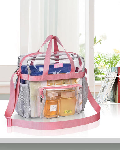 Clear Bag for Stadium Events, 12x5.5x12 Clear Tote Bag for Work