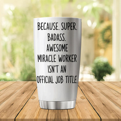 Chaos Coordinator Quote Stainless Steel Tumbler 20 Oz Inspirational Funny Gift For Moms Teachers Nurses Workers Cool Insulated Mug Hot Travel Outdoor Iced Heat Bottle