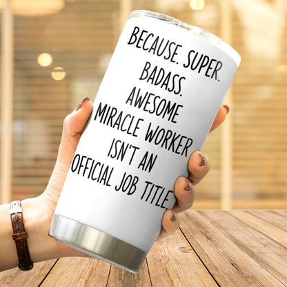 Chaos Coordinator Quote Stainless Steel Tumbler 20 Oz Inspirational Funny Gift For Moms Teachers Nurses Workers Cool Insulated Mug Hot Travel Outdoor Iced Heat Bottle