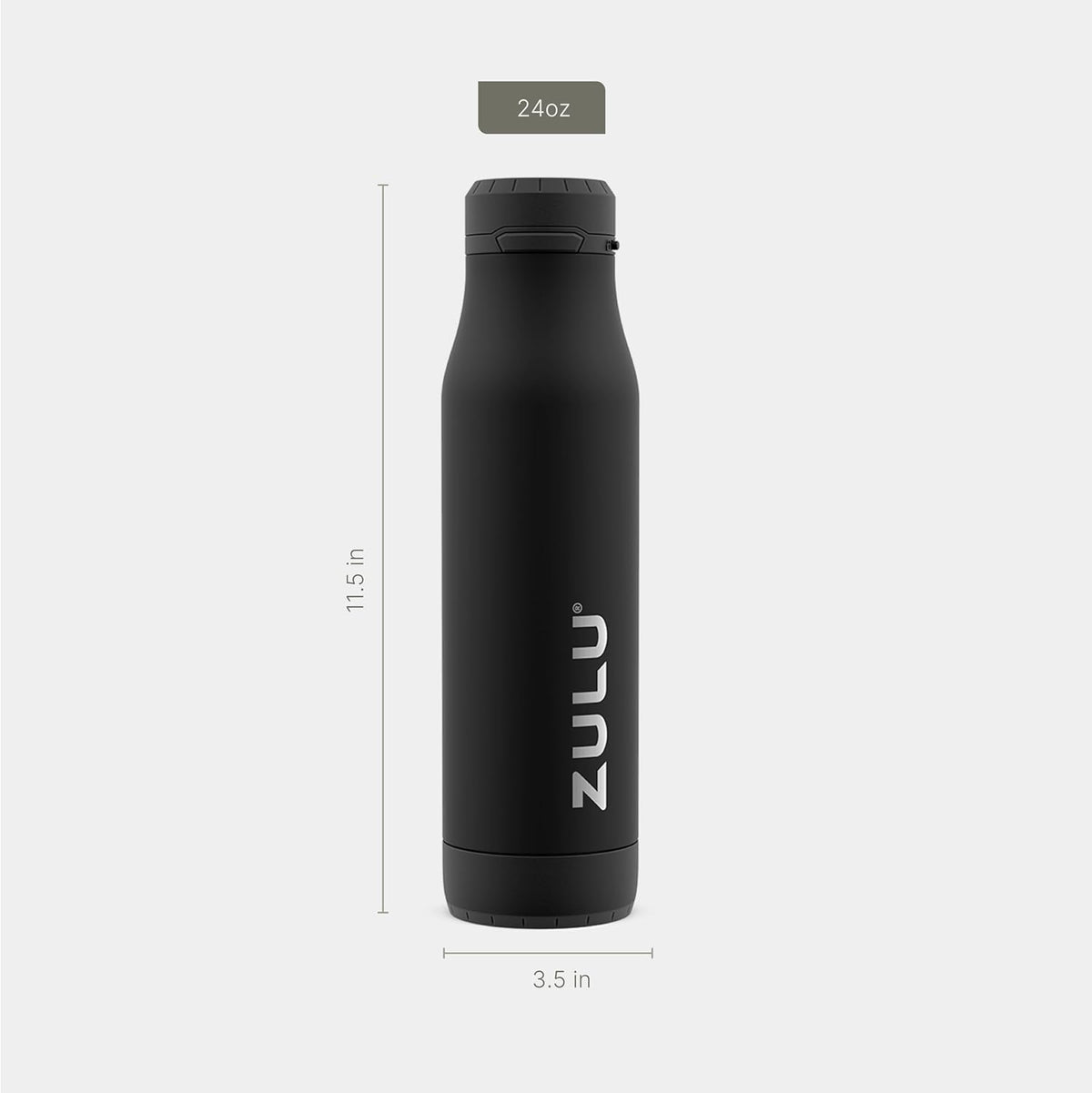 Ace 24oz Insulated Stainless Steel Water Bottle, Chug Spout, Black