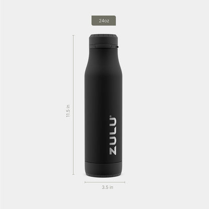 Ace 24oz Insulated Stainless Steel Water Bottle, Chug Spout, Black