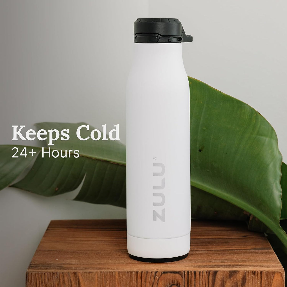 Ace 24oz Insulated Stainless Steel Water Bottle, Chug Spout, Black