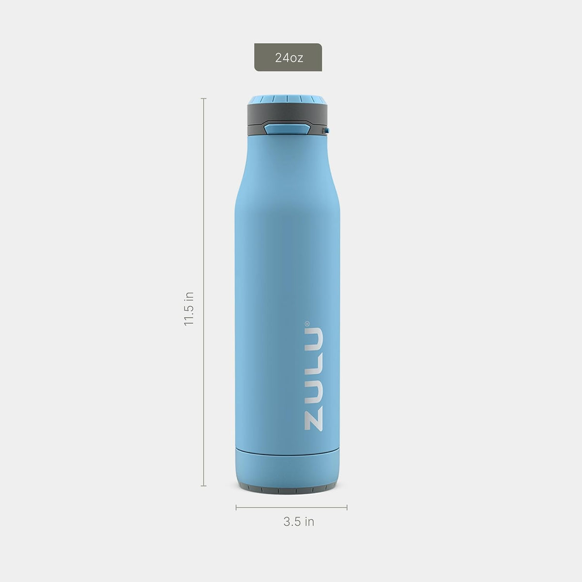 Ace 24oz Insulated Stainless Steel Water Bottle, Chug Spout, Black