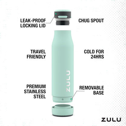 Ace 24oz Insulated Stainless Steel Water Bottle, Chug Spout, Black