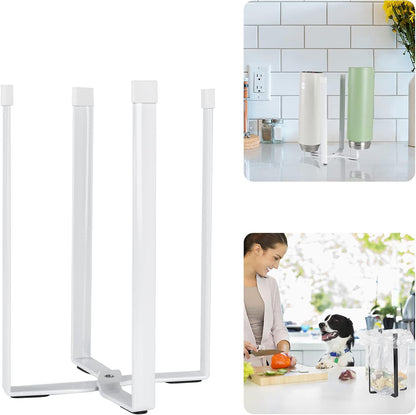 Bottle Drying Rack, Plastic Bag Drying Rack for Kitchen Countertop (White)