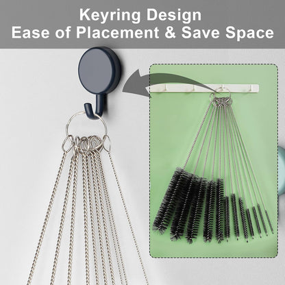 12 Pcs Straw Cleaner Brushes Set, 8.2 Inch Nylon Cleaning Brush