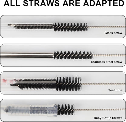 12 Pcs Straw Cleaner Brushes Set, 8.2 Inch Nylon Cleaning Brush