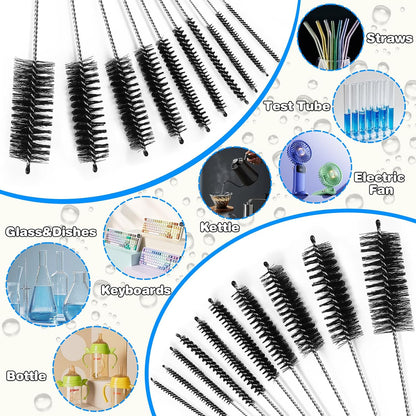 12 Pcs Straw Cleaner Brushes Set, 8.2 Inch Nylon Cleaning Brush
