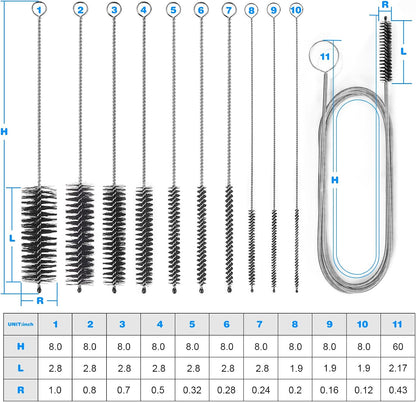 12 Pcs Straw Cleaner Brushes Set, 8.2 Inch Nylon Cleaning Brush