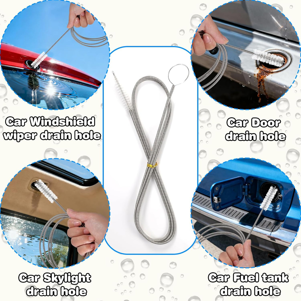 12 Pcs Straw Cleaner Brushes Set, 8.2 Inch Nylon Cleaning Brush