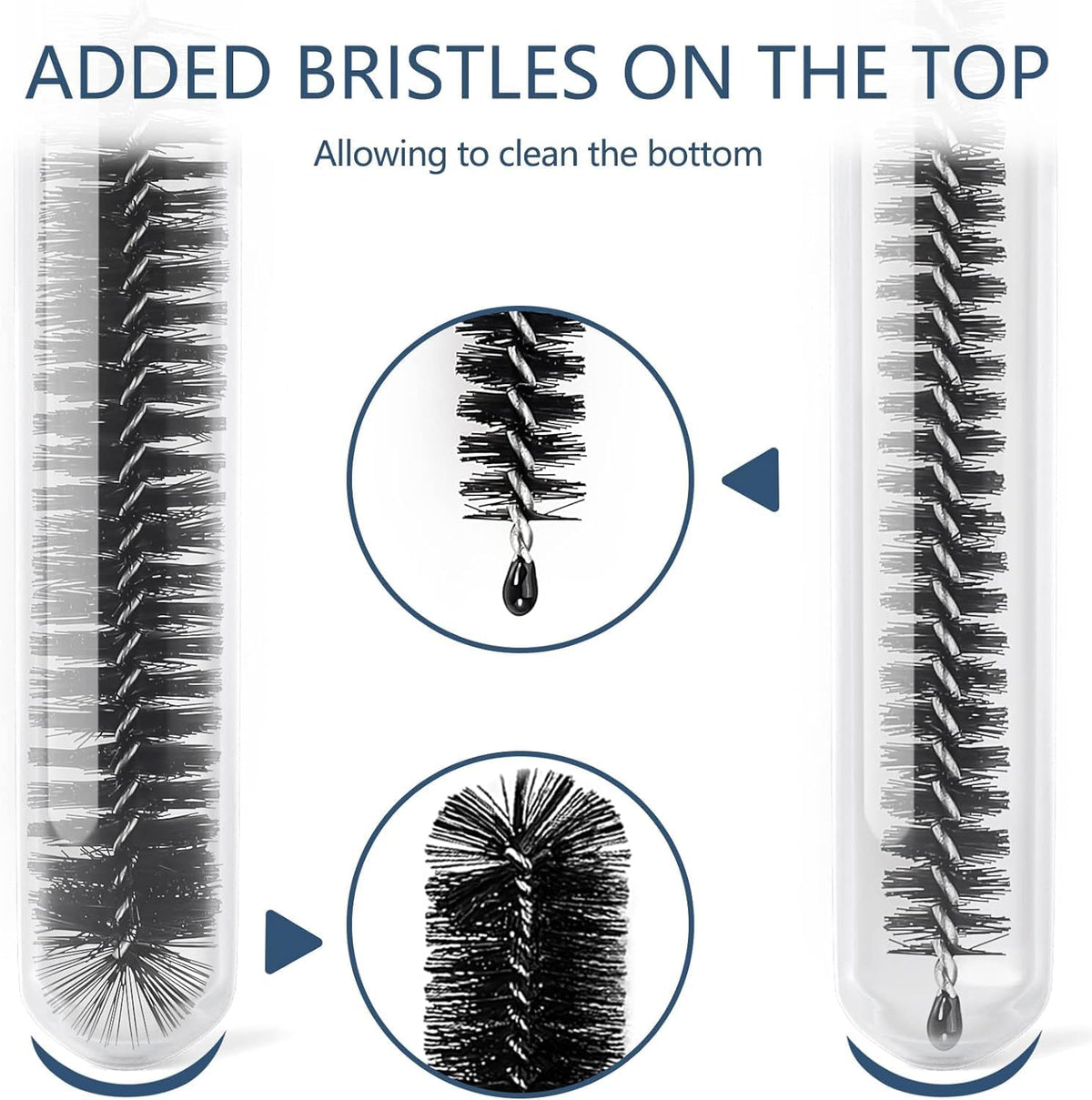 12 Pcs Straw Cleaner Brushes Set, 8.2 Inch Nylon Cleaning Brush
